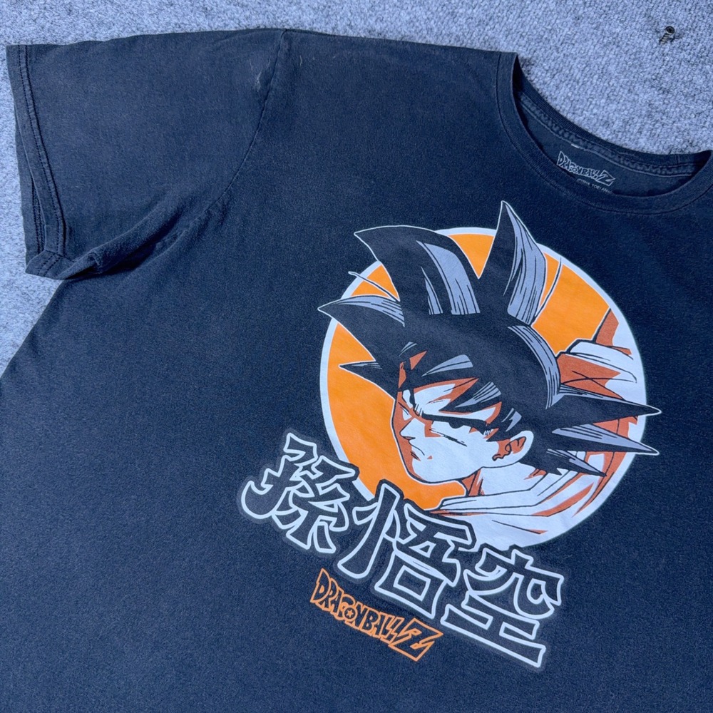 Dragon Ball Z Goku Graphic Tee Mens 2XL Black Short Sleeve Anime T-Shirt